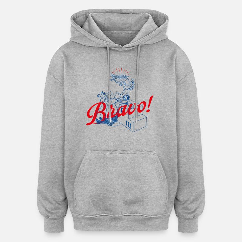 Asterix & Obelix Bravo! Karaktärens utformning - Oversized luvtröja unisex - gråmelerad