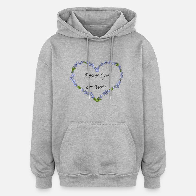 Bester Opa der Welt - Oversized Unisex Hoodie - Grau meliert