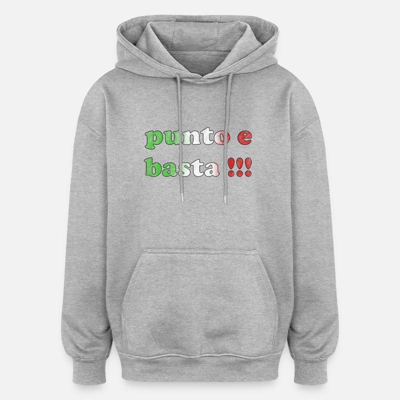Punto - Oversized Unisex Hoodie - Grau meliert