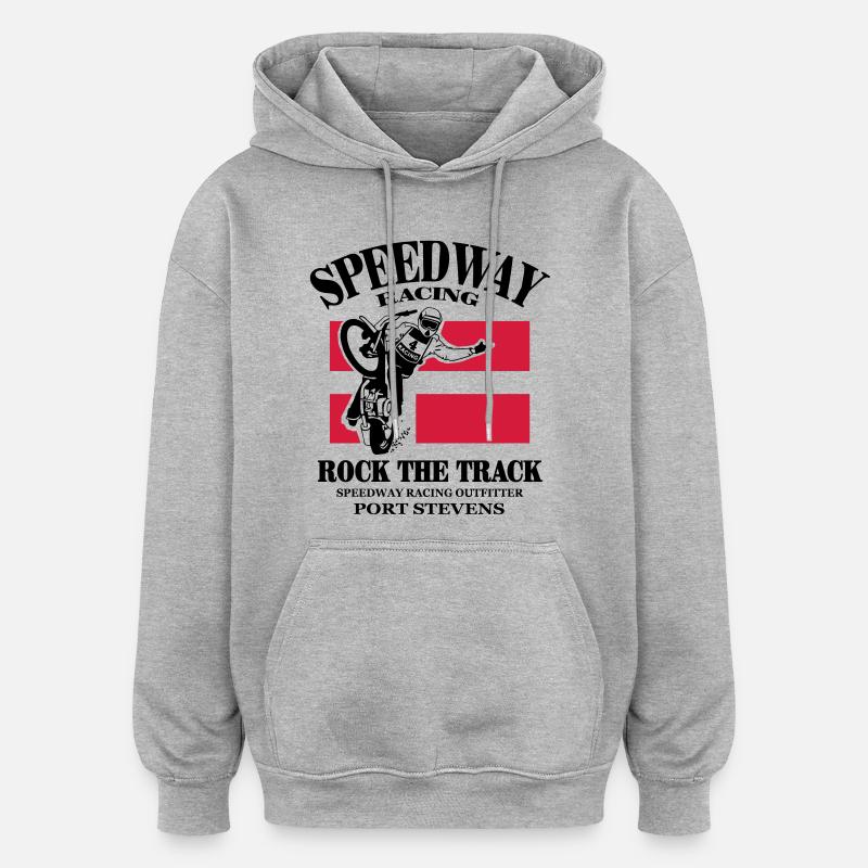 Speedway - Denmark - Sweat à capuche oversize unisexe - gris chiné