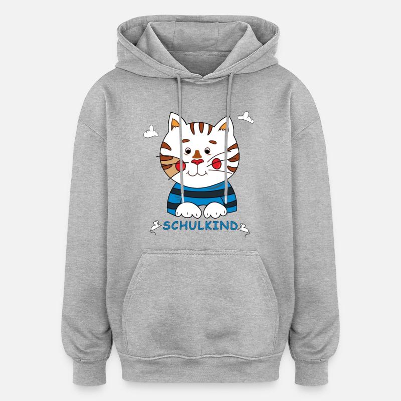 Scolarisation des écoliers - Sweat à capuche oversize unisexe - gris chiné