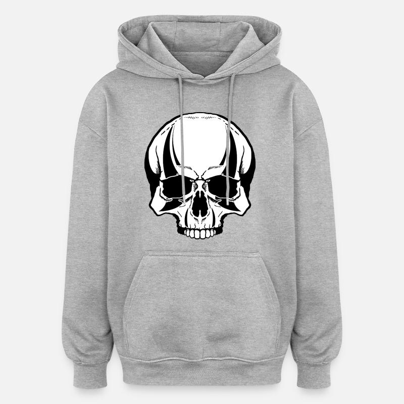 Mort du bouffon - Sweat à capuche oversize unisexe - gris chiné