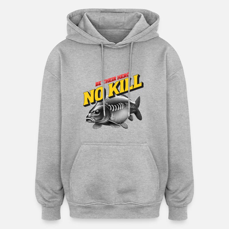 CAPE: Sei ihr Held! - Oversized Unisex Hoodie - Grau meliert