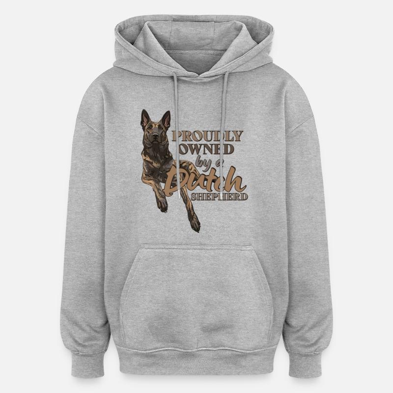 Dutch Shepherd - Dutchie  - Oversized Unisex Hoodie - heather grey