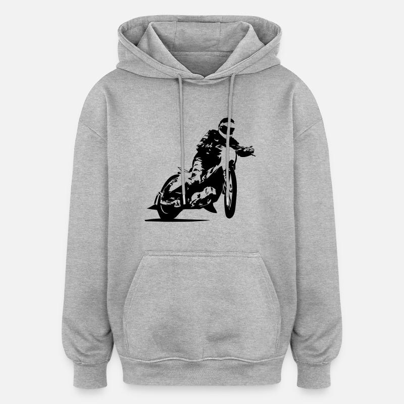 Speedway Racing - Sweat à capuche oversize unisexe - gris chiné