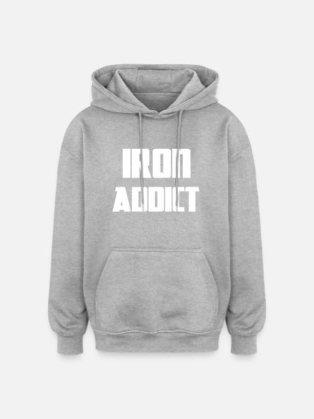 Iron - Oversized Unisex Hoodie - heather grey