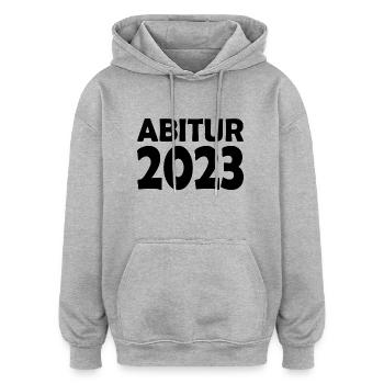 Abitur 2023 - Oversized Unisex Hoodie - Grau meliert - Vorne - Noah (186cm)