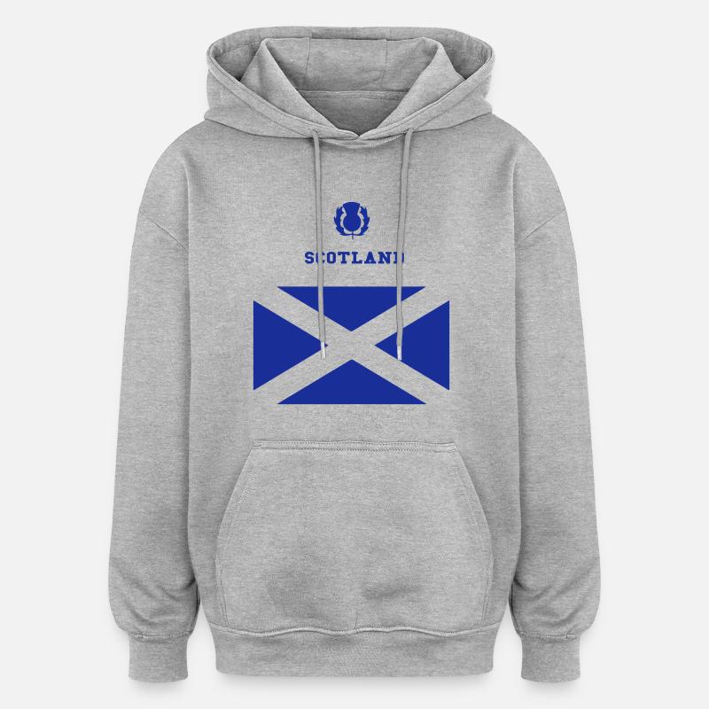 Scotland - Sweat à capuche oversize unisexe - gris chiné