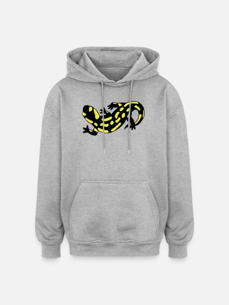 Salamander - Oversized Unisex Hoodie - Grau meliert