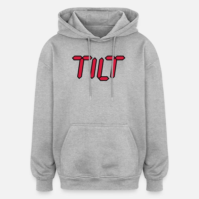 Tilt - Oversized Unisex Hoodie - Grau meliert