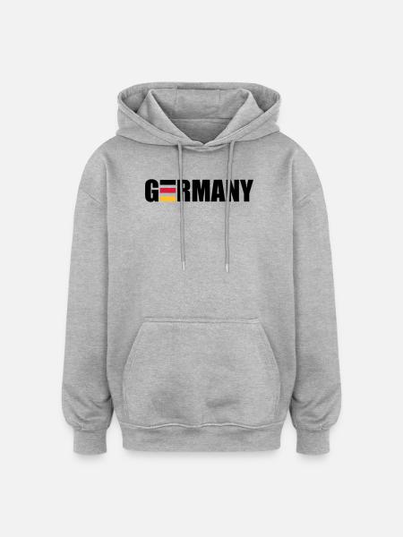 Germany - Oversized Unisex Hoodie - Grau meliert