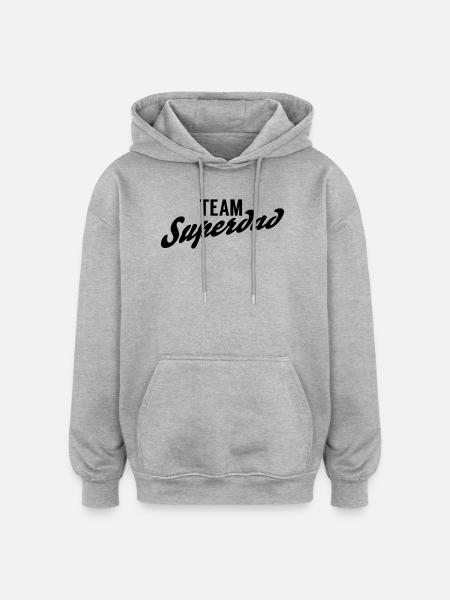 Team Superdad - Oversized Unisex Hoodie - Grau meliert
