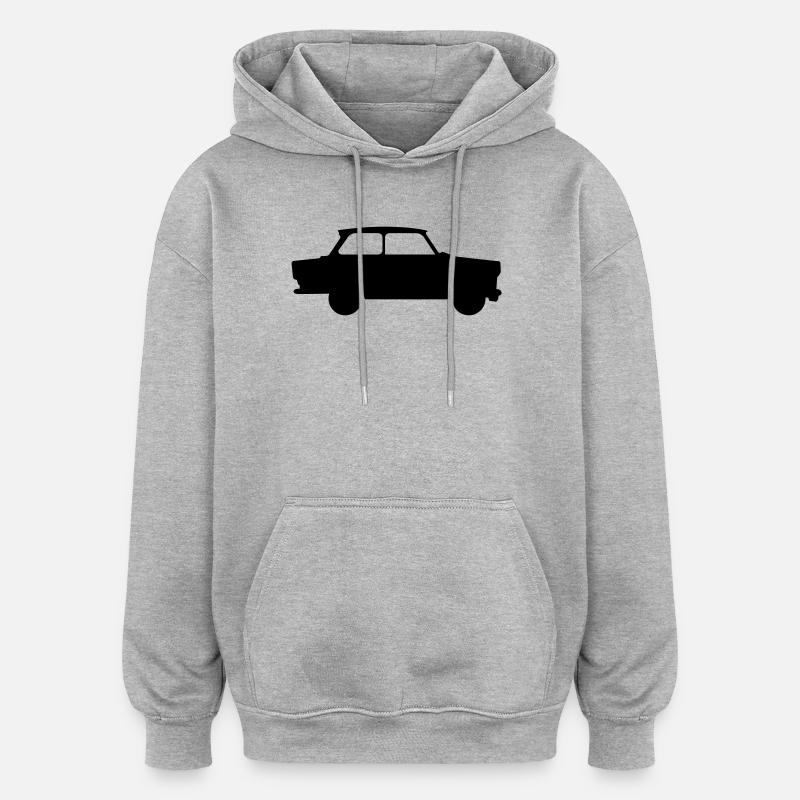 trabbi trabi pappe - Oversized Unisex Hoodie - Grau meliert
