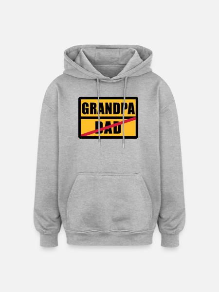 Dad - Grandpa - Oversized Unisex Hoodie - heather grey