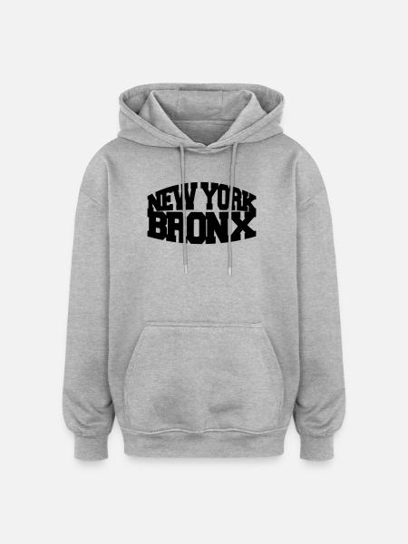 new york bronx - Oversized Unisex Hoodie - heather grey