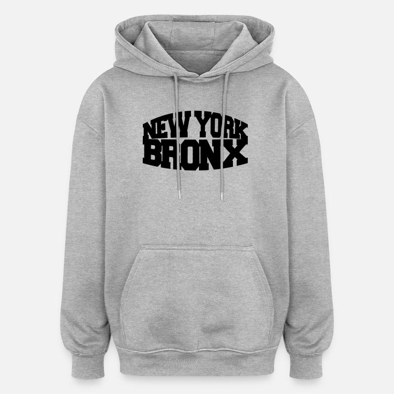 Bronx à New York - Sweat à capuche oversize unisexe - gris chiné