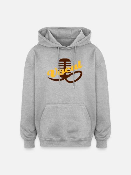 Gesang - Oversized Unisex Hoodie - Grau meliert