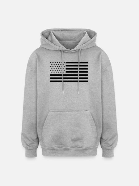 Stars and stripes - Oversized Unisex Hoodie - heather grey