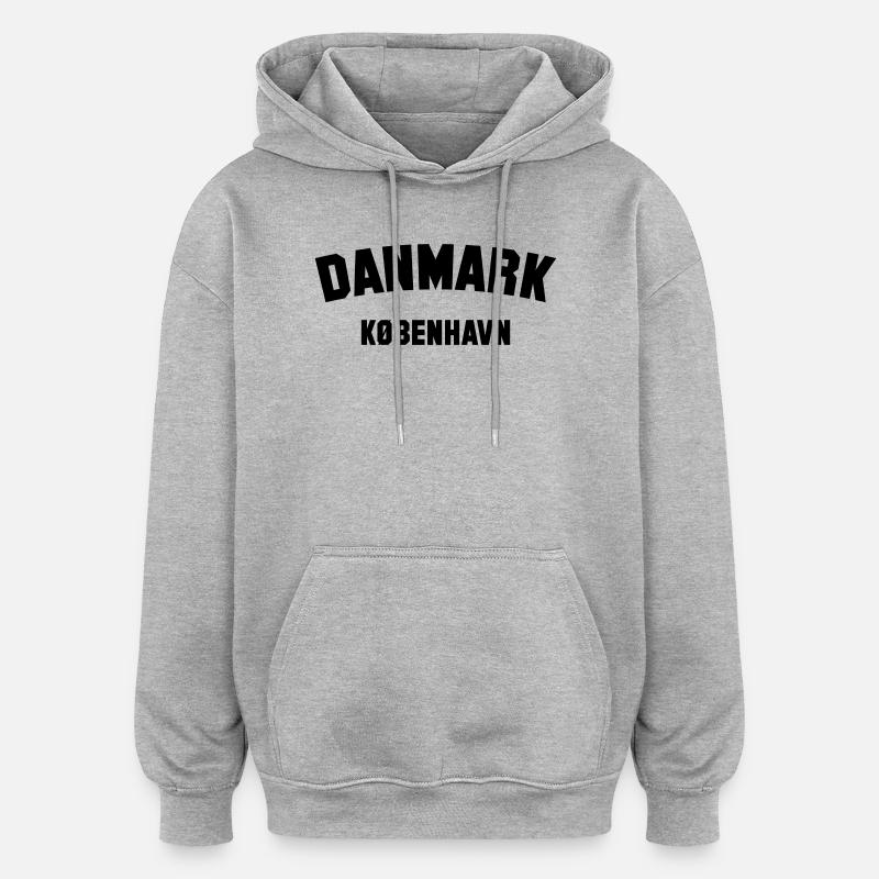 Copenhague, Danemark Danemark - Sweat à capuche oversize unisexe - gris chiné