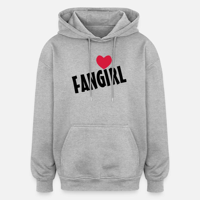Fangirl Cadeau - Sweat à capuche oversize unisexe - gris chiné