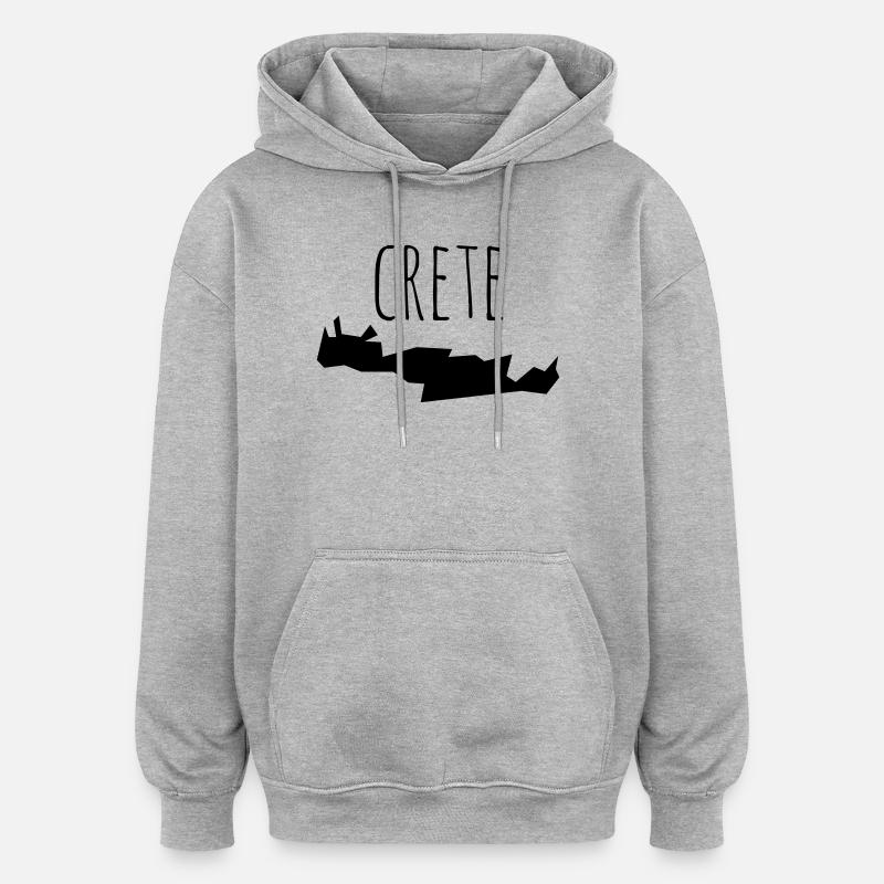 crete - Oversized Unisex Hoodie - heather grey