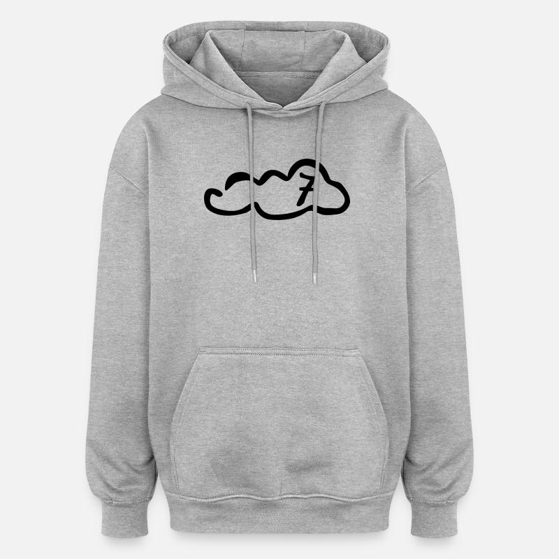 Wolke 7 - Sweat à capuche oversize unisexe - gris chiné