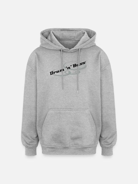 Drum 'n' Bass Design - Oversized Unisex Hoodie - heather grey