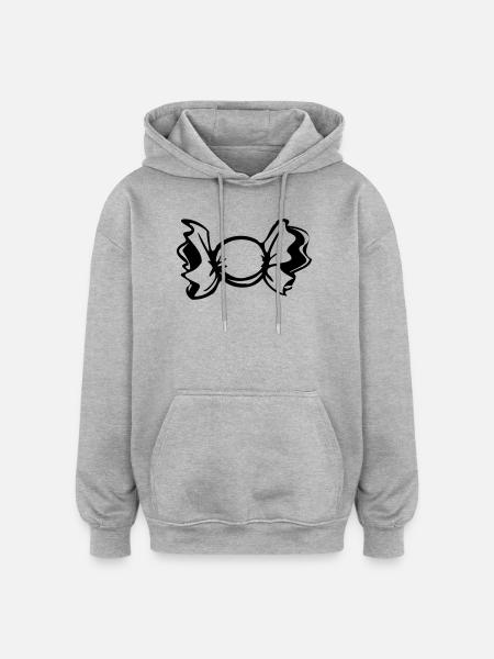Bonbon Design klassisch - Oversized Unisex Hoodie - Grau meliert