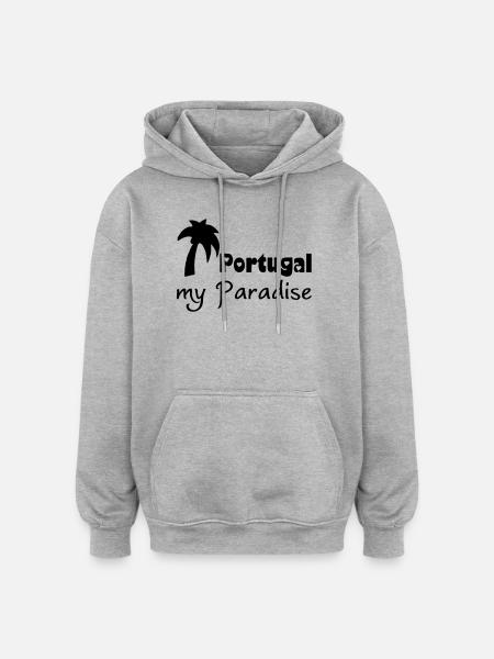 Portugal Paradise - Oversized Unisex Hoodie - heather grey