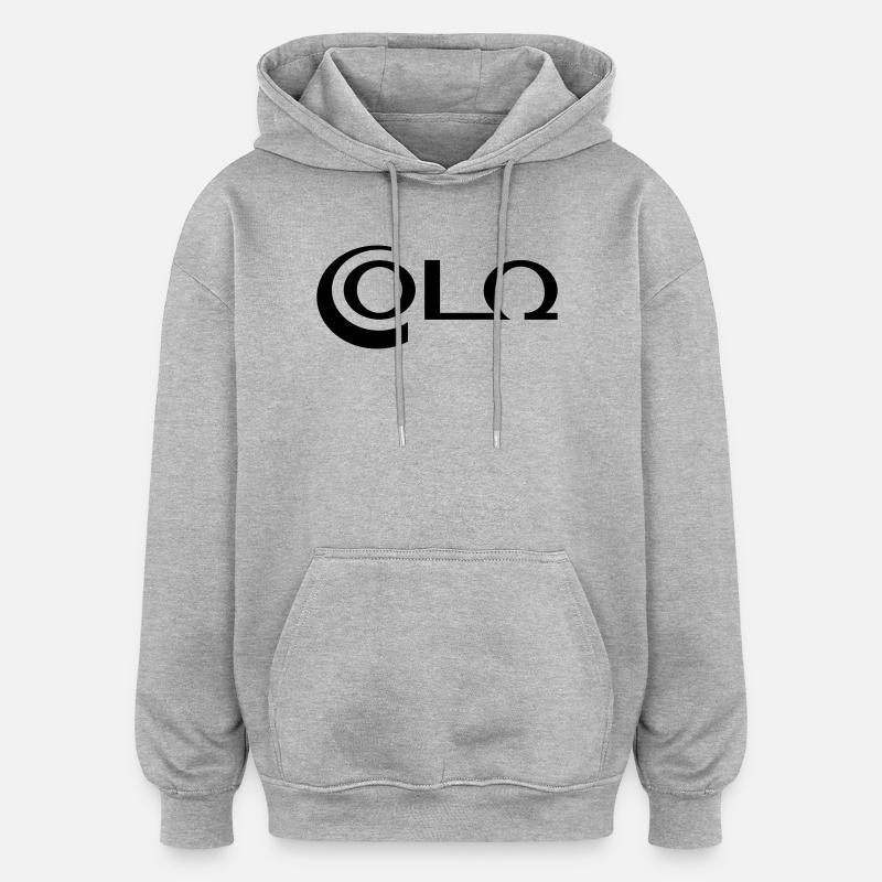 Cola - illustration vecteur - Sweat à capuche oversize unisexe - gris chiné