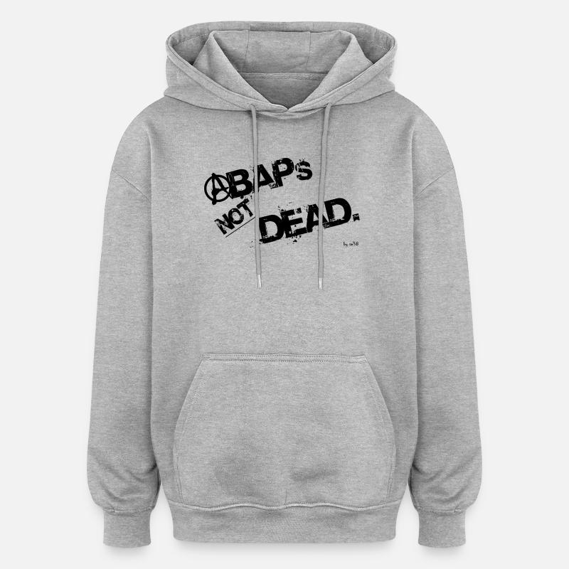 ABAPs NOT DEAD - Sweat à capuche oversize unisexe - gris chiné