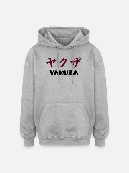 Yakuza (V) - Oversized Unisex Hoodie - heather grey