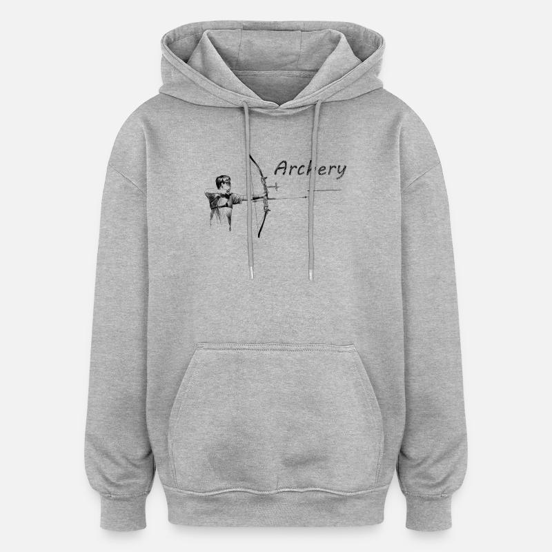 Archery - Sweat à capuche oversize unisexe - gris chiné