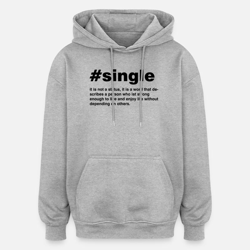 Simple est pas un statut - Sweat à capuche oversize unisexe - gris chiné