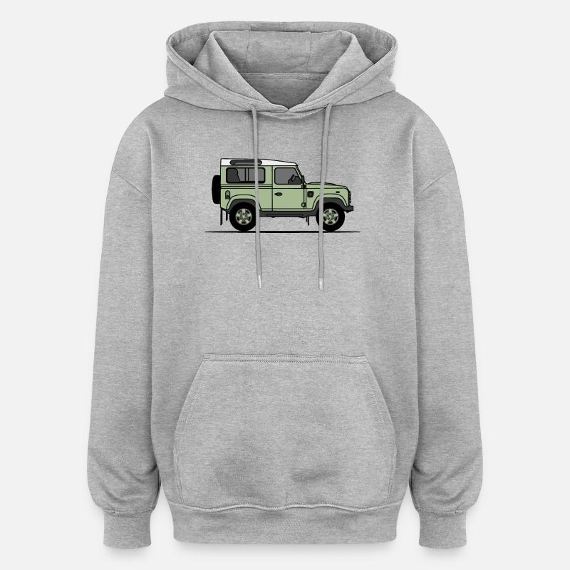 Verteidiger 90 - Oversized Unisex Hoodie - Grau meliert