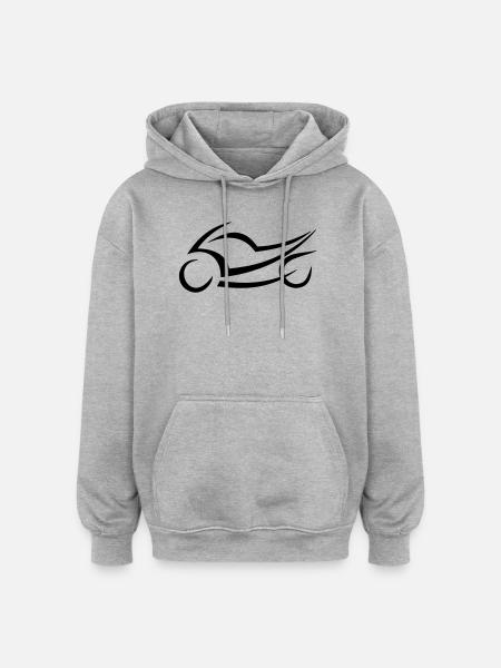 SpeedBike - Oversized Unisex Hoodie - Grau meliert