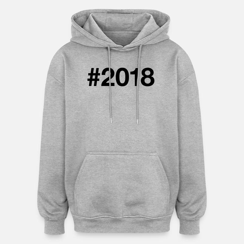 8e anniversaire du millésime 2018 - Sweat à capuche oversize unisexe - gris chiné