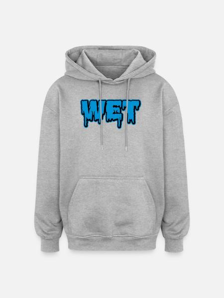 Wet | feucht | nass | Slime - Oversized Unisex Hoodie - heather grey