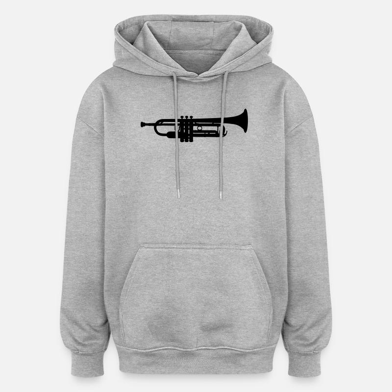 Trumpet - Sweat à capuche oversize unisexe - gris chiné