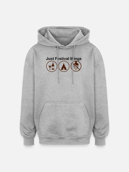 Festival Season - Oversized Unisex Hoodie - heather grey