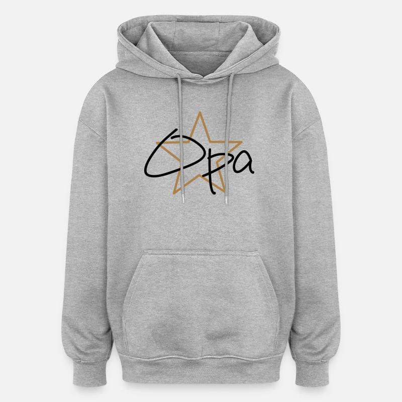 bester Opa - Oversized Unisex Hoodie - Grau meliert
