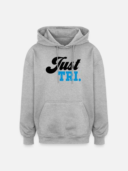 Triathlon - Oversized Unisex Hoodie - Grau meliert