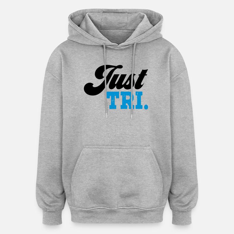 Triathlon - Sweat à capuche oversize unisexe - gris chiné