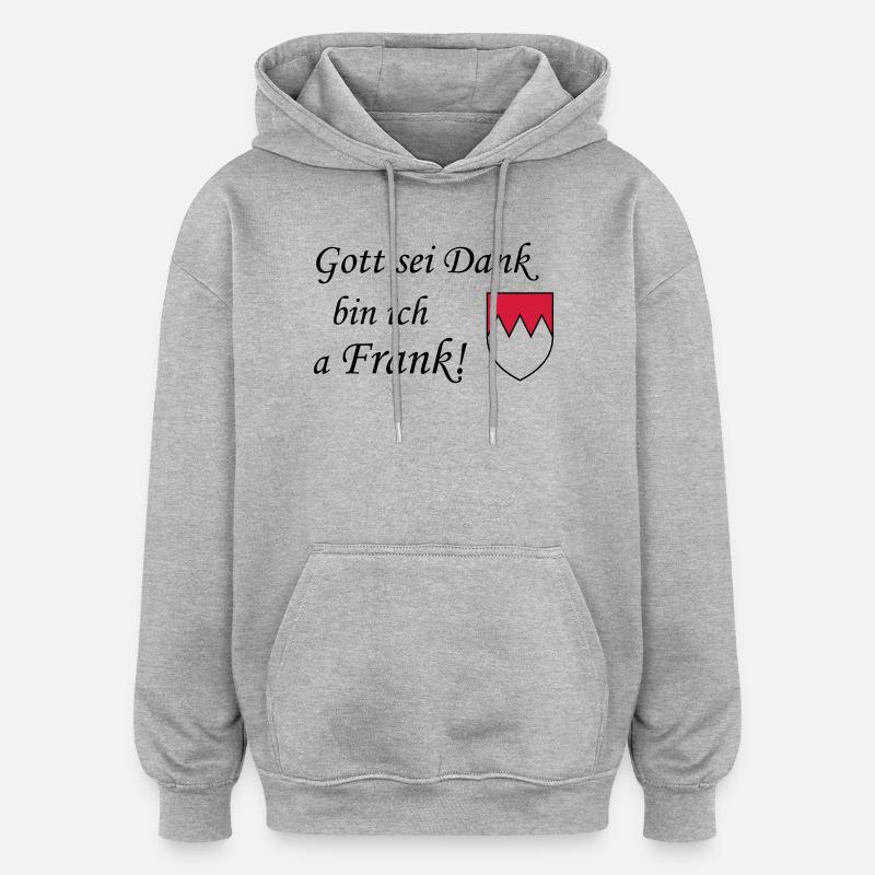 Gott sei dank Frank - Oversized Unisex Hoodie - Grau meliert