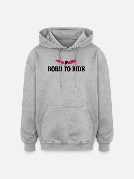Funny gifts for bikers - Oversized Unisex Hoodie - heather grey