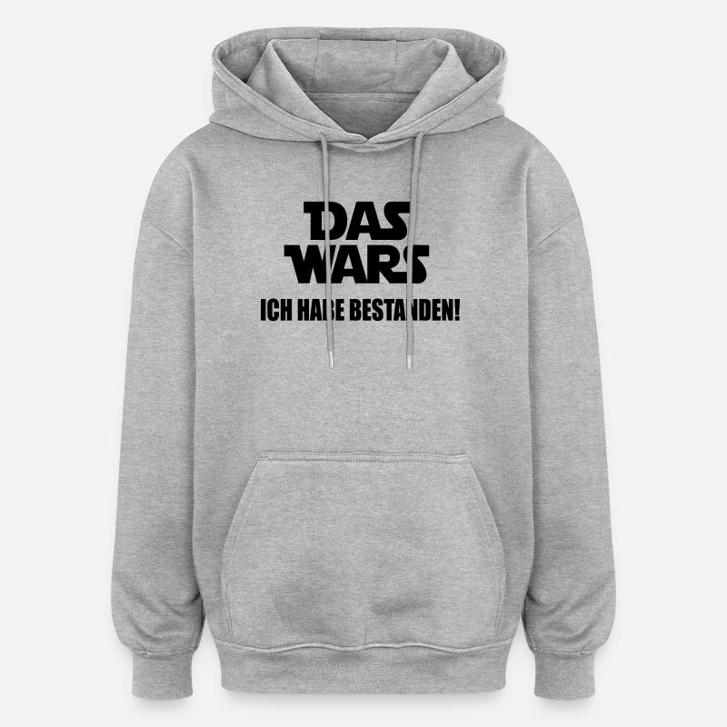Das wars bestanden - Oversized Unisex Hoodie - Grau meliert