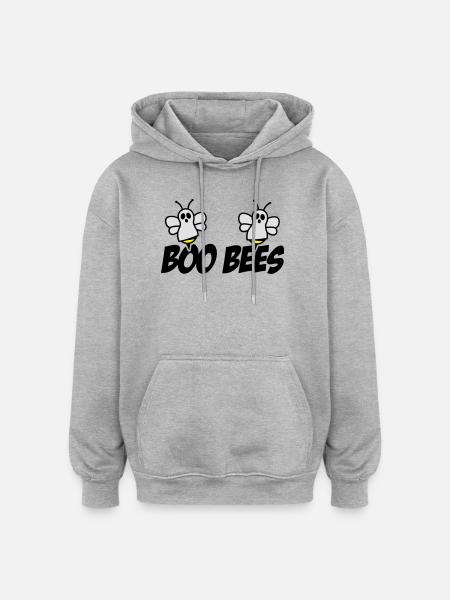 Boo Bees v2 - Oversized Unisex Hoodie - heather grey