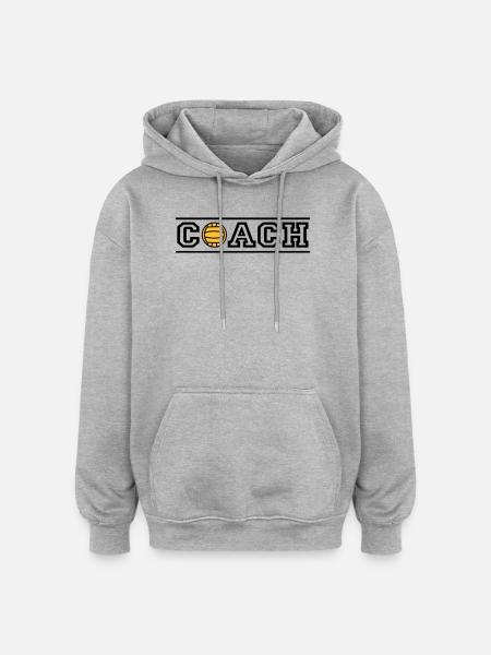 Coach - Sweat à capuche oversize unisexe - gris chiné