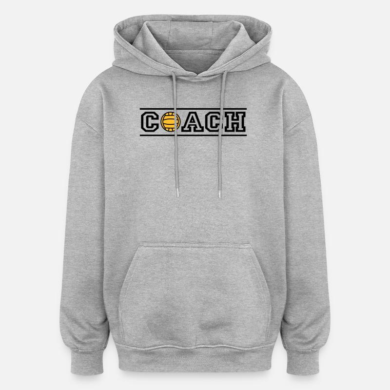 Coach - Sweat à capuche oversize unisexe - gris chiné