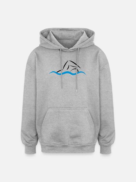 nage - Sweat à capuche oversize unisexe - gris chiné